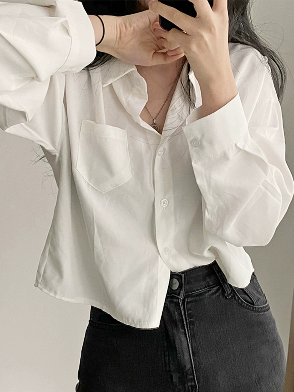 Zara Summer High Waist Cropped White Blouse